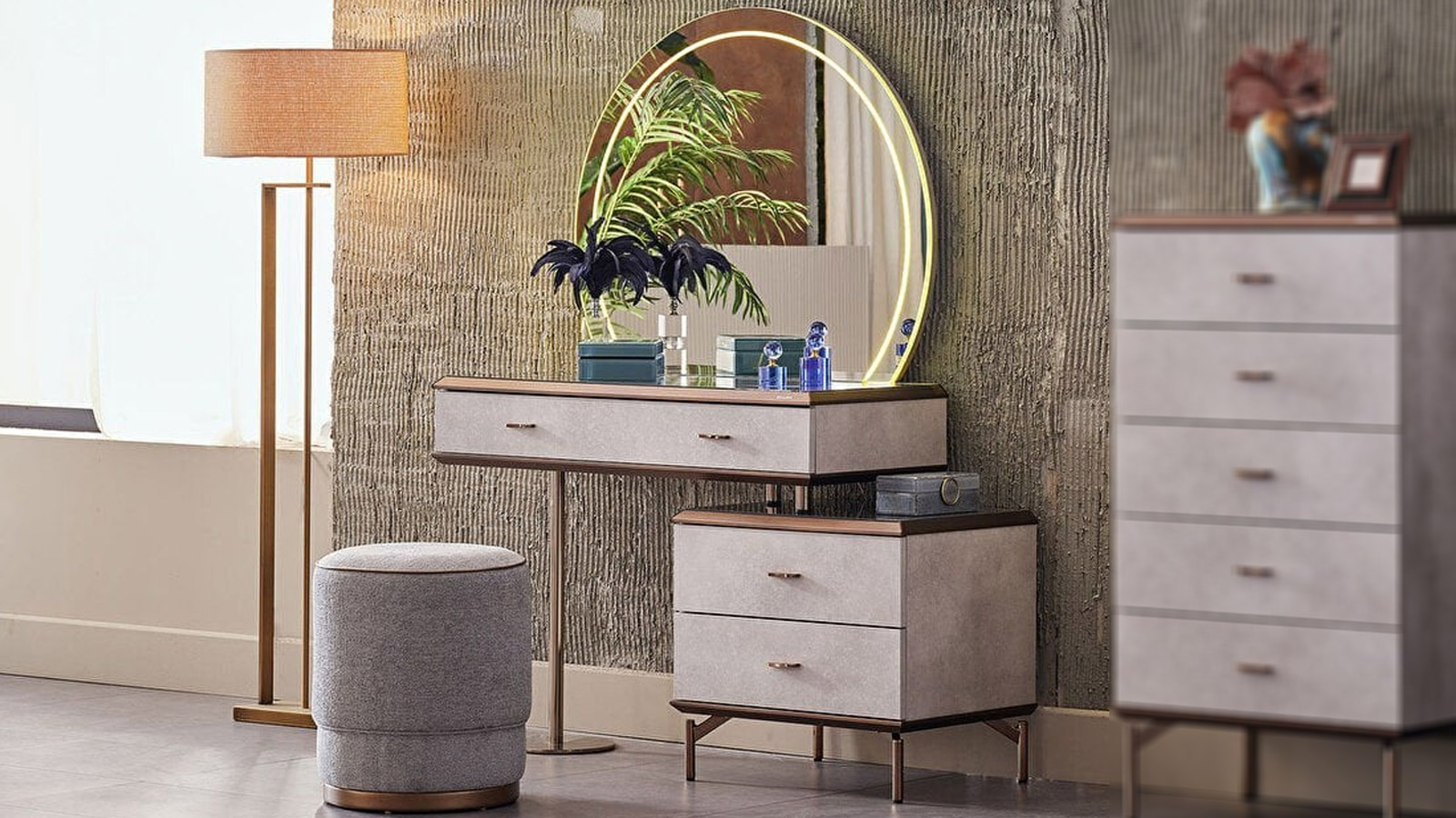 Havana Dressing Table & Mirror