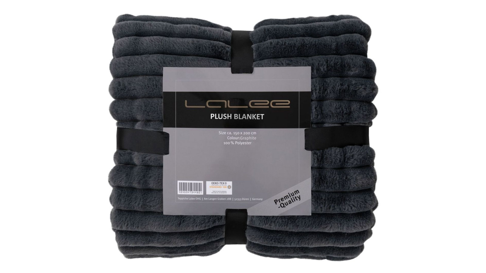 Lalee Plush Blanket Graphite