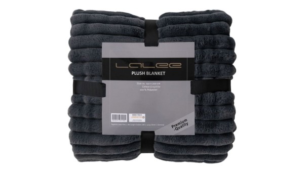 Lalee Plush Blanket Graphite
