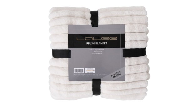 Lalee Plush Blanket Ivory