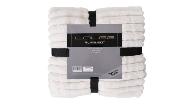 Lalee Plush Blanket Ivory