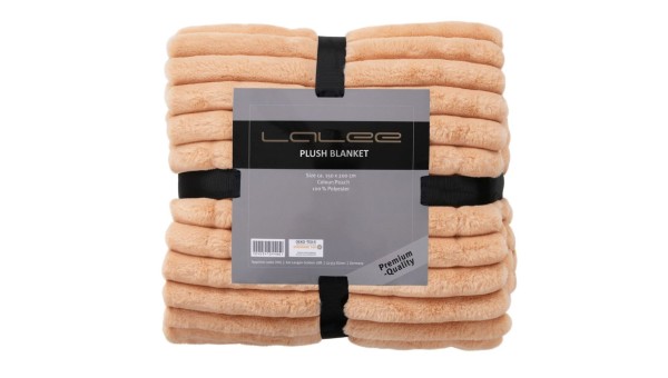 Lalee Plush Blanket Peach