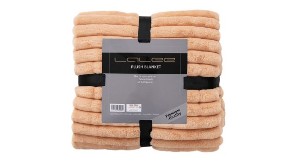 Lalee Plush Blanket Peach