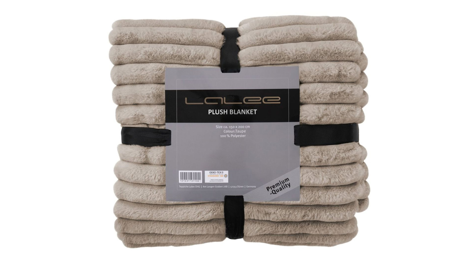 Lalee Plush Blanket Taupe