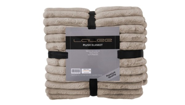 Lalee Plush Blanket Taupe