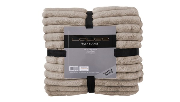 Lalee Plush Blanket Taupe
