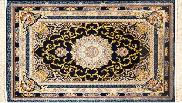 Zar 7616 Iranian Classic Carpet Navy