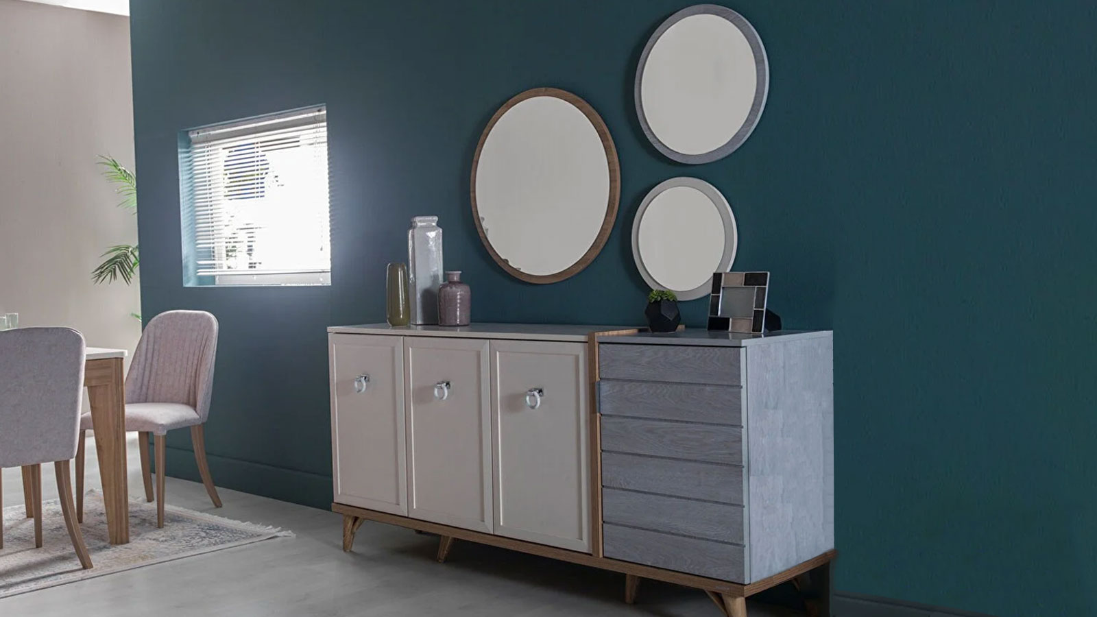 Mavenna Sideboard And Mirror Mavenna Sideboard And Mirror