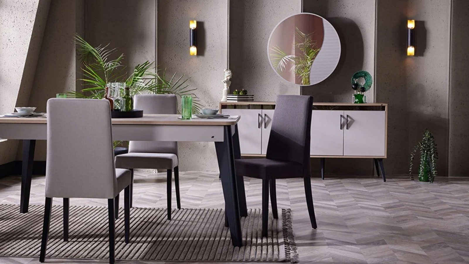 Serez Dining (Table+4 Chairs) Serez Dining (Table+4 Chairs)