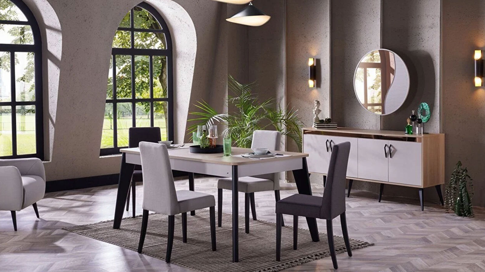 Serez Dining (Table+4 Chairs) Serez Dining (Table+4 Chairs)