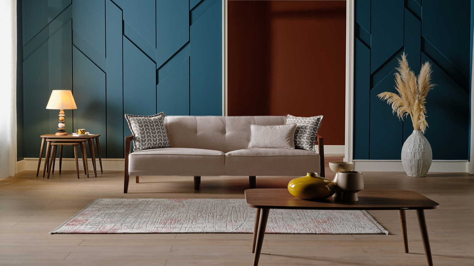 Gina Sofa 3 Seater Wood Gina Sofa 3 Seater Wood