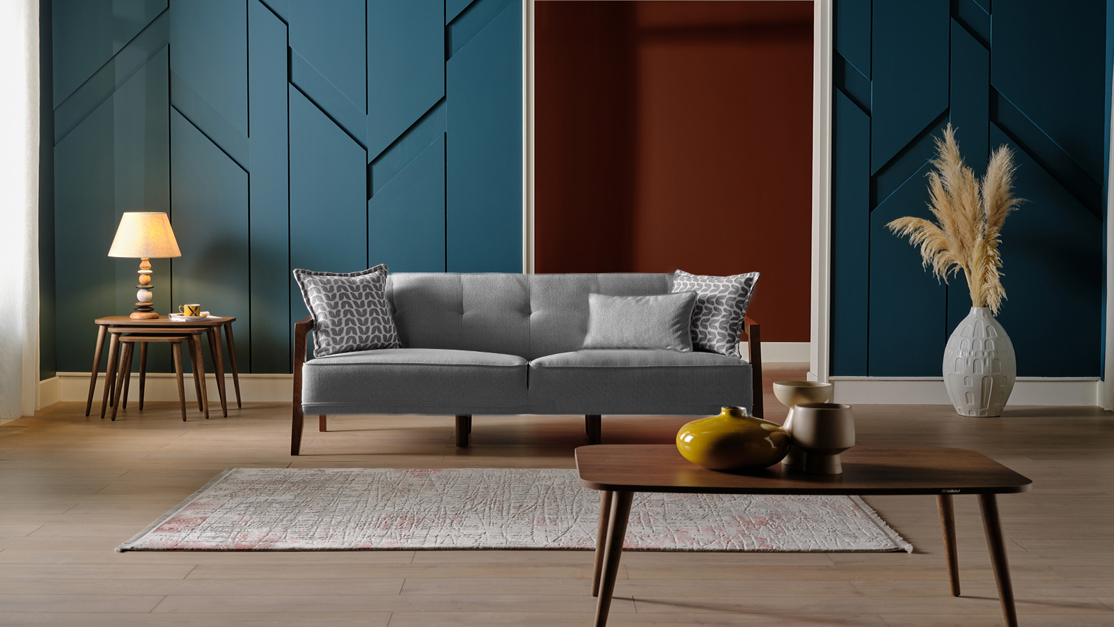 Gina Sofa 3 Seater Wood Gina Sofa 3 Seater Wood